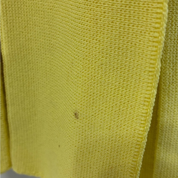 Zara yellow pleated knit dress with gold buttons size small - Picture 5 of 14